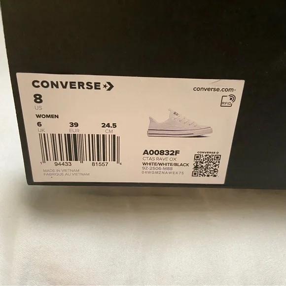 Converse All Star White Canvas Sneakers - Picture 13 of 14